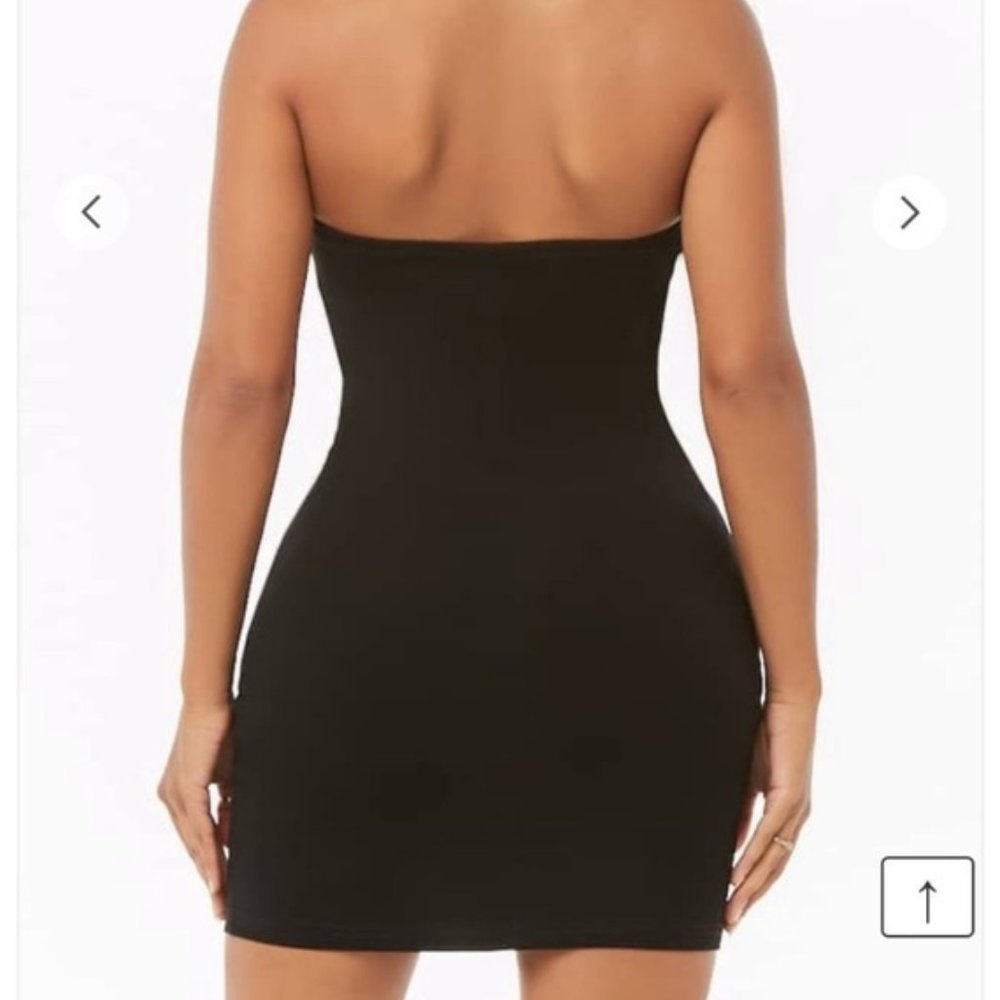 MNI LA Zip Front Bodycon Mini Dress Black Sz 1X - Picture 4 of 16